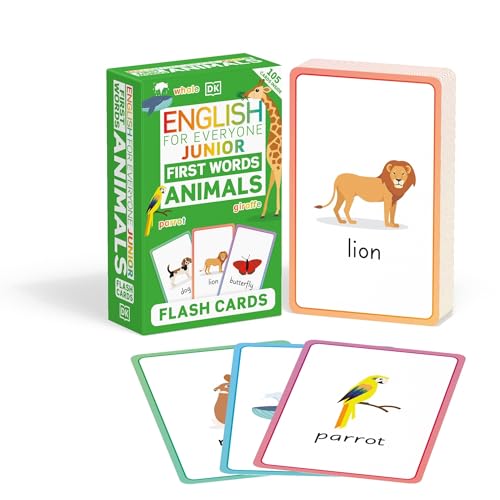 English for Everyone Junior First Words Animals Flash Cards (DK English for Everyone Junior)